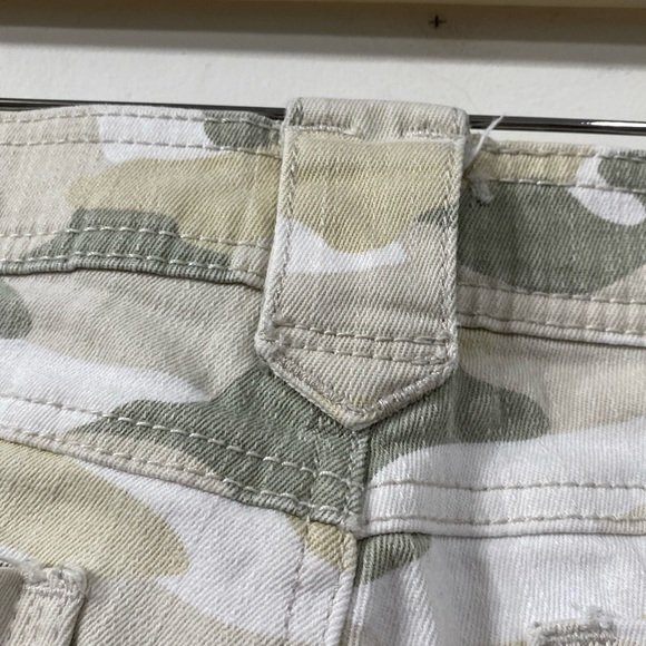 Seven 7 Camouflage High Waist Ripped Skinny Easy fit jeans Beige Green / Cream 6 - Picture 15 of 16